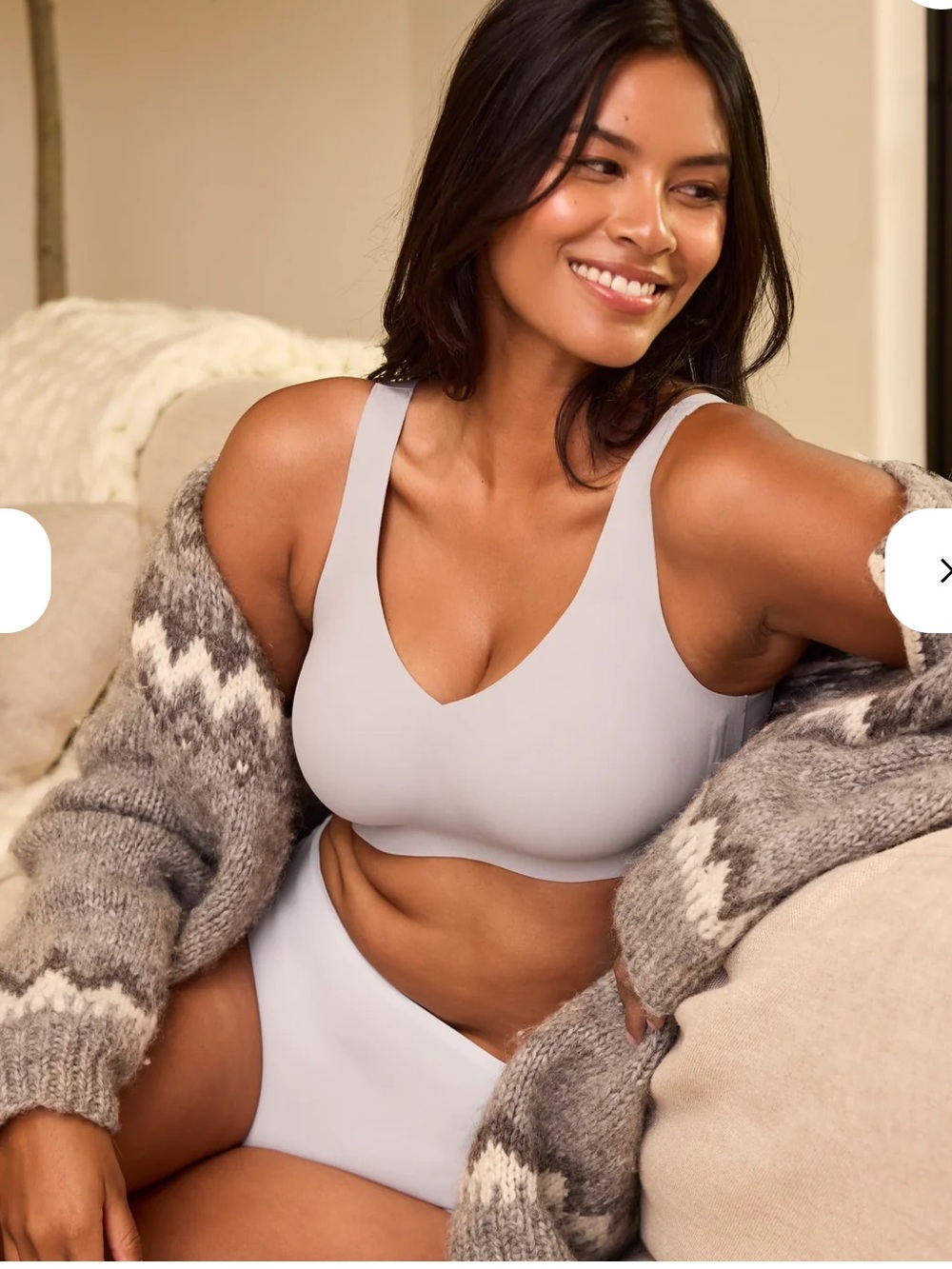Honey love soft form Light Gray Wireless vneck Bralette